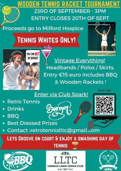 Charity Wooden Tennis Racquet Tournament - Limerick Lawn Tennis Club